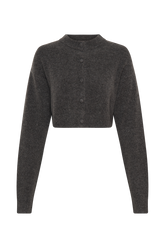 Shelby Knit Cardigan - Charcoal Marle